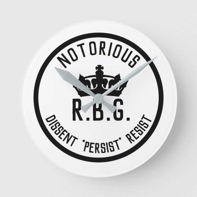 Reloj Redondo Mediano El conocido disidente de RBG resiste (Anverso)