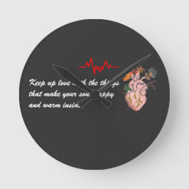 Reloj Redondo Mediano el corazón que late con la vida Wall Clock
