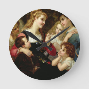Reloj Redondo Mediano El cuentacuentos, 1874 (aceite sobre lienzo)