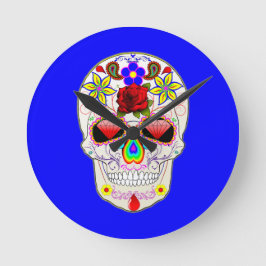 Reloj Redondo Mediano El día de la caída del Rosa de Estilo Muerto en az