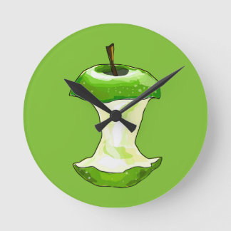 Reloj Redondo Mediano El dibujo animado Apple verde (granny smith) Apple
