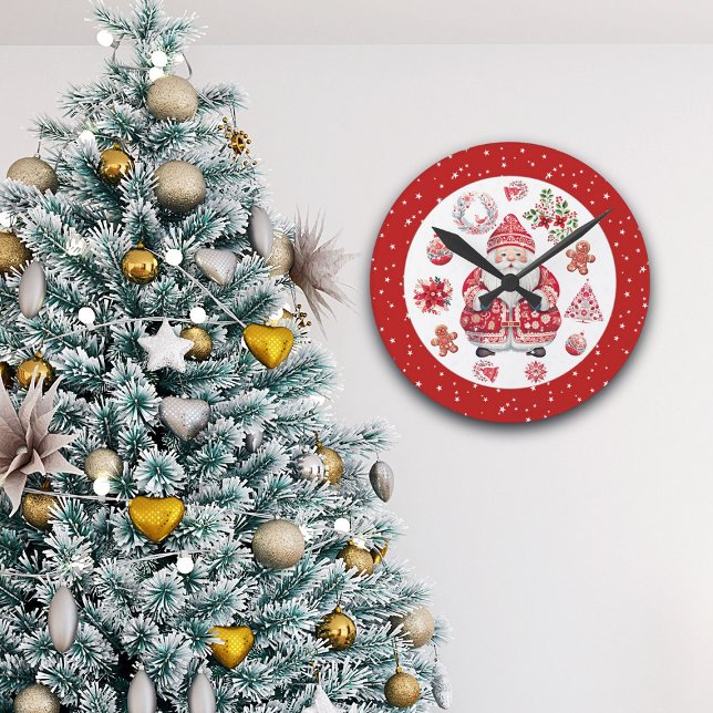 Reloj Redondo Mediano El Escandinavo Santa Claus Red (Subido por el creador)