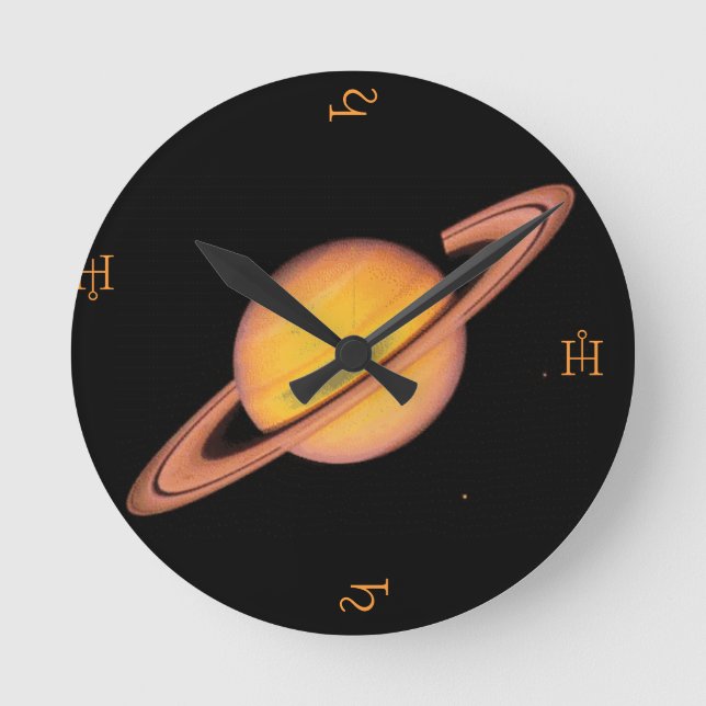 Reloj Redondo Mediano "El espacio profundo de Saturno" (Anverso)