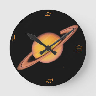 Reloj Redondo Mediano "El espacio profundo de Saturno"
