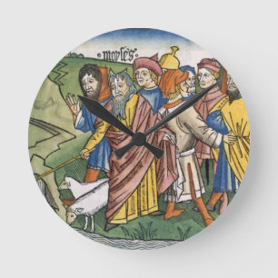 Reloj Redondo Mediano El éxodo 17 1-7 Moses hace la corriente de