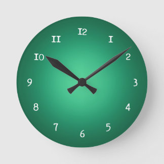 Reloj Redondo Mediano El foco blanco en el verde