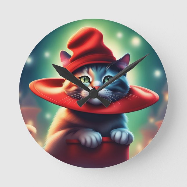 Reloj Redondo Mediano el gato del asistente (Anverso)
