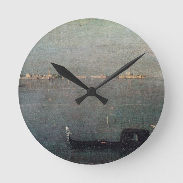 Reloj Redondo Mediano El Gondola en la laguna (Anverso)