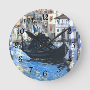 Reloj Redondo Mediano El gran canal de Venecia Edouard Manet Round Cl