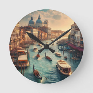 Reloj Redondo Mediano El Gran Canal de Venecia Italia Viaje