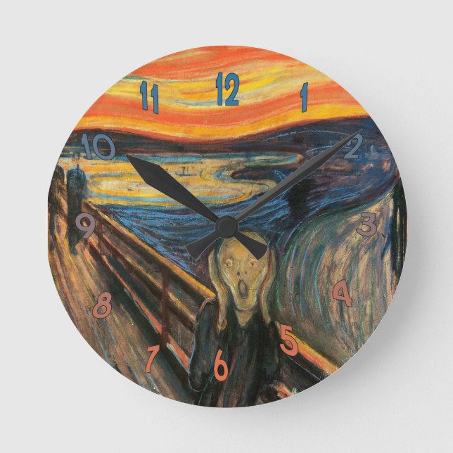 Reloj Redondo Mediano El grito de Edvard Munch (Anverso)