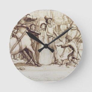 Reloj Redondo Mediano El hombre ciego, 1853 (pluma, tinta, lavado y