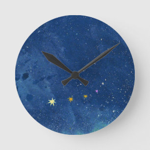 Reloj Redondo Mediano El ilustracion estrellado