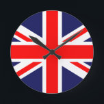 Reloj Redondo Mediano El Jack de la Unión Clásica<br><div class="desc">La bandera de la Unión, o bandera de la Unión, es la bandera nacional del Reino Unido. Se llama así porque combina las cruces de los tres países unidos bajo una sola soberanía: los reinos de Inglaterra y Gales, Escocia e Irlanda (aunque desde 1921 sólo Irlanda del Norte ha formado...</div>
