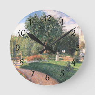 Reloj Redondo Mediano El jardín de Les Mathurins Camille Pissarro