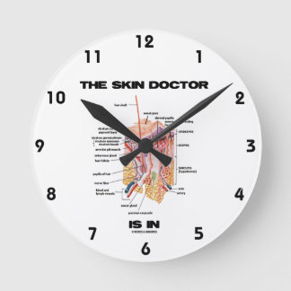 Reloj Redondo Mediano El Médica De La Piel Está En (Dermatología De La A