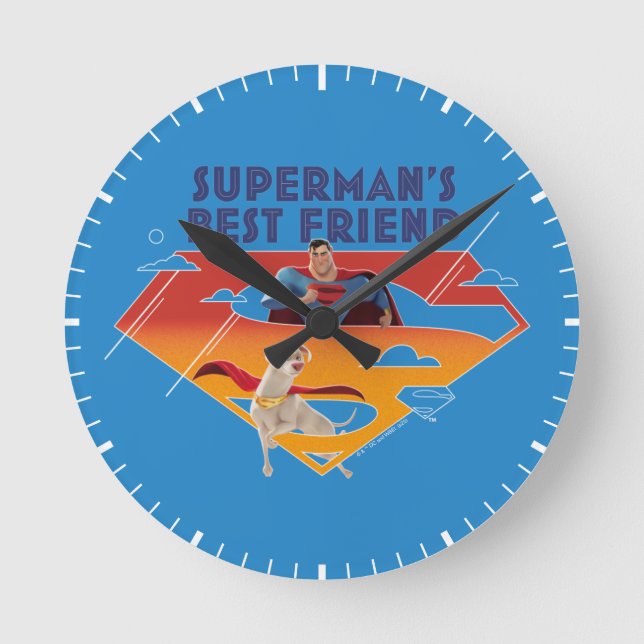 Reloj Redondo Mediano El mejor amigo de Superman (Anverso)