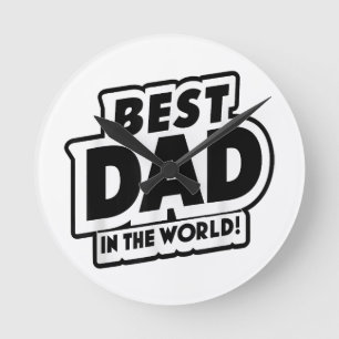 Reloj Redondo Mediano El mejor papá del mundo en el Día del Padre