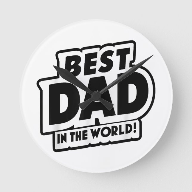 Reloj Redondo Mediano El mejor papá del mundo en el Día del Padre (Anverso)