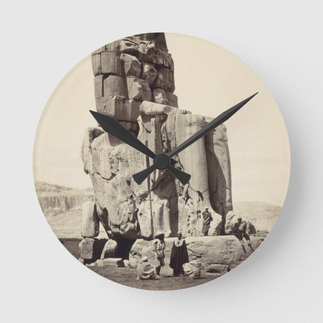 Reloj Redondo Mediano El "Memnon vocal", estatua colosal de Amenhotep I (Anverso)