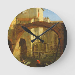 Reloj Redondo Mediano El molino (aceite en lona)