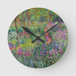 Reloj Redondo Mediano el monet florece el vintage