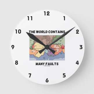 Reloj Redondo Mediano El mundo contiene muchas faltas (la tectónica de