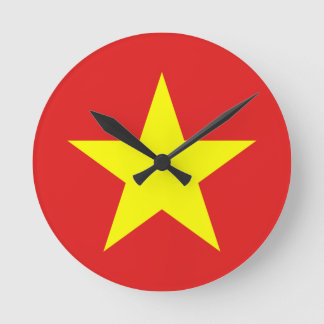 Reloj Redondo Mediano El muro de bandera de Vietnam