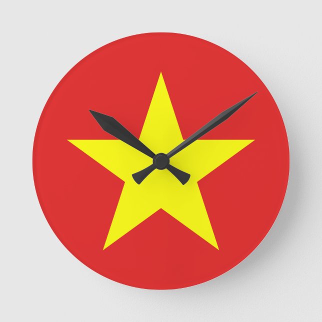 Reloj Redondo Mediano El muro de bandera de Vietnam (Anverso)