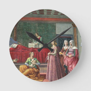 Reloj Redondo Mediano El nacimiento de St. John el baptista (fresco)