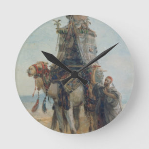 Reloj Redondo Mediano El paseo del desierto, 1839 (w/c en el papel)