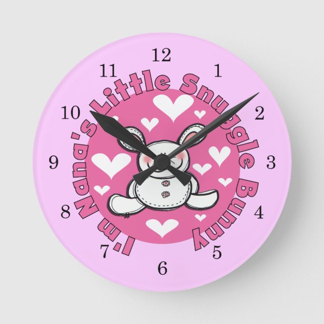 Reloj Redondo Mediano El pequeño conejo de Nana (Anverso)