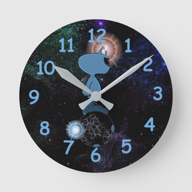 Reloj Redondo Mediano El piloto de Esfera de Qwiby (Anverso)