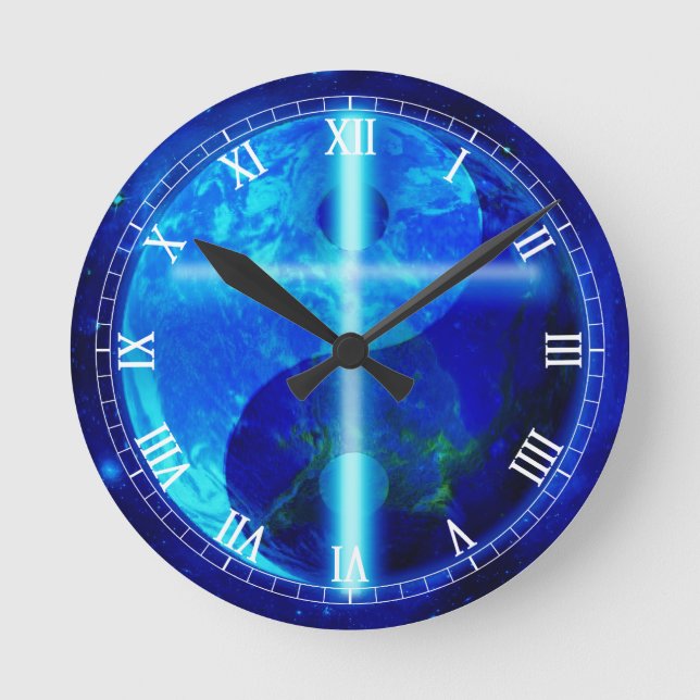 Reloj Redondo Mediano El planeta azul (Anverso)