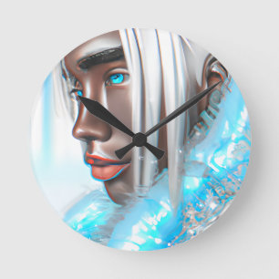 Reloj Redondo Mediano El príncipe helado Melanin Black Boy Magic Bruh Wi