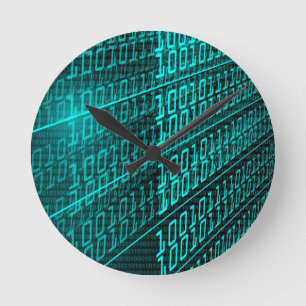 Reloj Redondo Mediano ÉL programador programado del código binario del