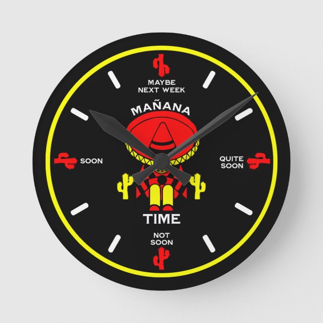 Reloj Redondo Mediano El regalo de la persona perezosa (Anverso)