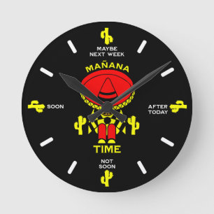 Reloj Redondo Mediano El regalo de la persona perezosa