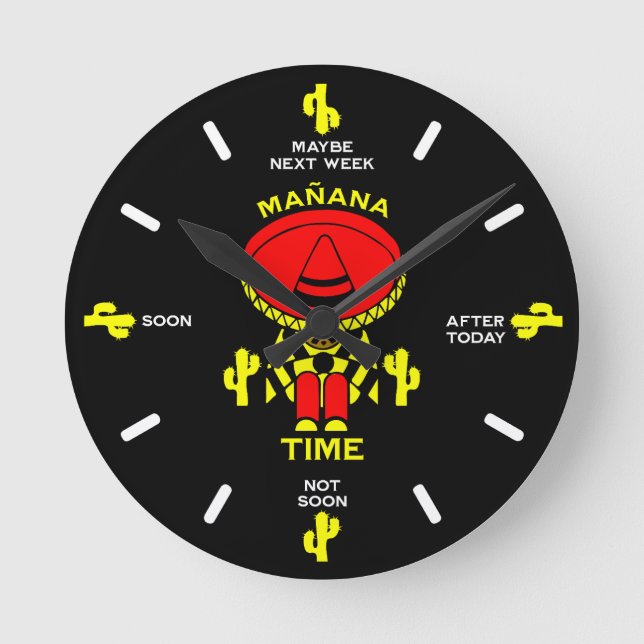 Reloj Redondo Mediano El regalo de la persona perezosa (Anverso)