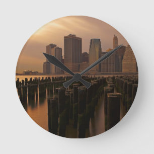 Reloj Redondo Mediano El resplandor de la puesta de sol durante los ciel