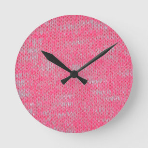 Reloj Redondo Mediano El rosa quema arte del destino del amor de la paz