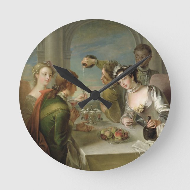 Reloj Redondo Mediano El sentido del gusto, c.1744-47 (aceite en lona) (Anverso)
