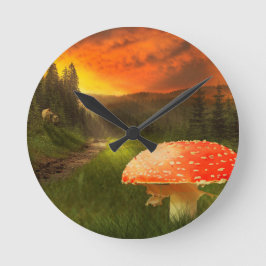 Reloj Redondo Mediano El Sol Otoño.