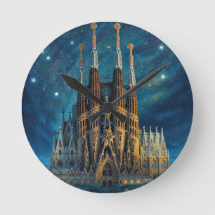 Reloj Redondo Mediano El sueño estrellado de Gaudí   Barcelona Sagrada F