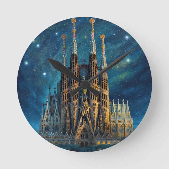 Reloj Redondo Mediano El sueño estrellado de Gaudí | Barcelona Sagrada F (Anverso)