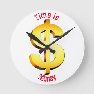 Reloj Redondo Mediano ¡El tiempo es dinero!