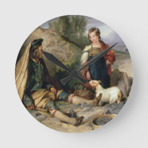 Reloj Redondo Mediano El triturador de piedra y su hija, 1830