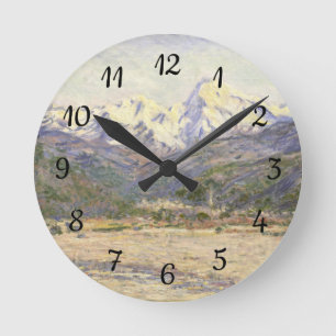 Reloj Redondo Mediano El valle de Nervia Claude Monet