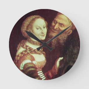Reloj Redondo Mediano El viejo hombre locamente enamorado, 1553 (aceite