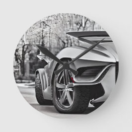 Reloj Redondo Mediano Elegancia de los circuitos de carreras: Clásico En